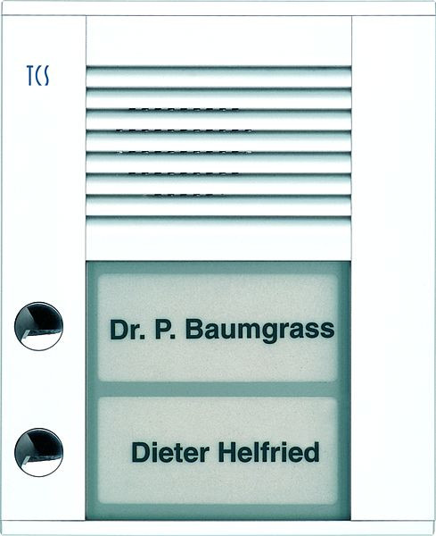 TCS audio buitenstation serie PDS 2 belknoppen (links uitgelijnd), AP wit, PDS02-WS/04