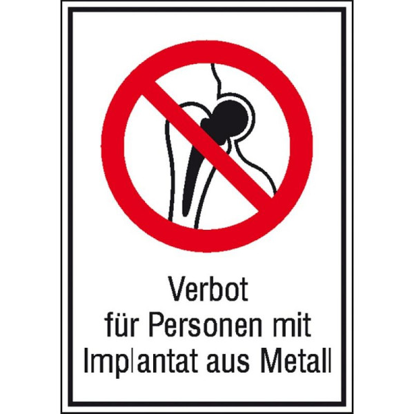 Stein HGS HGS combinatiebord, verbod voor mensen met metalen implantaten, 21.1050