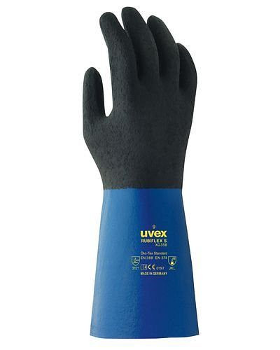uvex handschoen tegen chemicaliën rubiflex S XG-35B, Cat III, 35cm, maat. 10, VE: 10 paar, 210-298