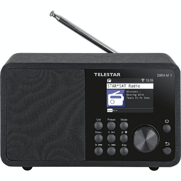 TELESTAR DIRA M 1 Compacte multifunctionele radio, internetradiostreams, DAB+, Bluetooth 5.1, TFT LCD-kleurendisplay, USB-oplaadfunctie, 30-010-02