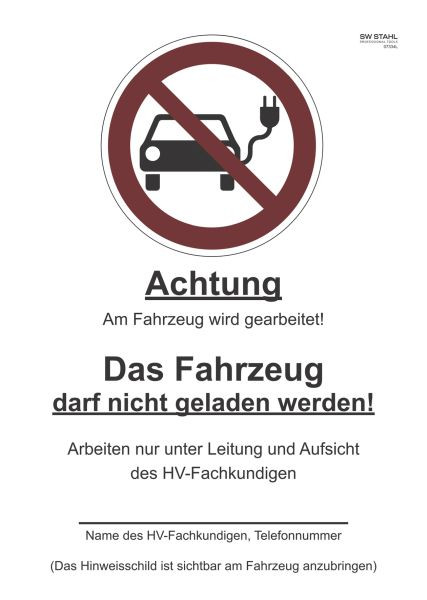 SW stalen verbodsbord "Laden verboden", 07334L