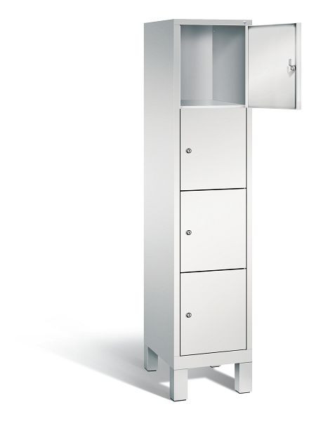 C+P lockerkast Evolo, H1850xB420xD500mm, kleur: lichtgrijs, 48010-124 S10000