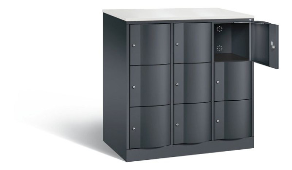 C+P XL lockerkast Resisto, H1255xB1148xD640mm, kleur: zwart-grijs, 8573-373 S10131