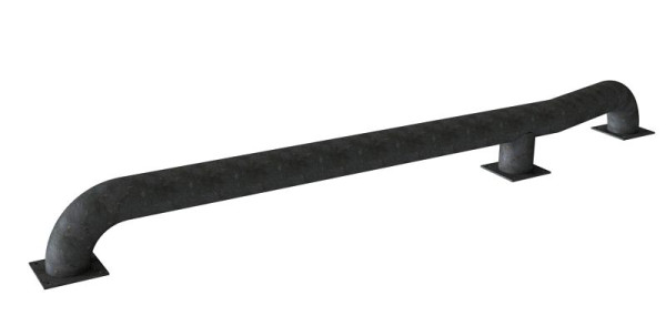 Schake vrachtwageninstaphulp, rechterzijde, gemaakt van Ø152,4x2,9mm ronde buis, totale lengte: ca. 3000mm, voor pluggen, thermisch verzinkt, 40157R