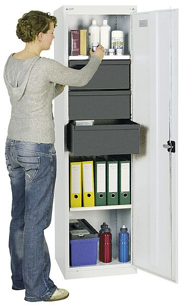 stumpf gereedschaps- en materiaalkast serie 3000, 7035/7035, 3 laden 200 mm, 3 badplanken, 3005407