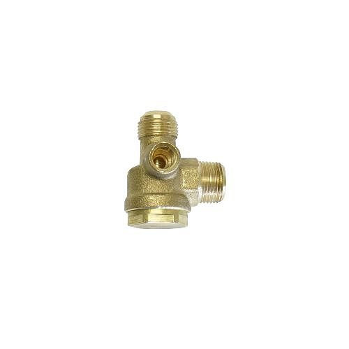 AEROTEC terugslagklep 3/8 inch AG - 3/8 inch AG kegelzitting - met ontlastingsaansluiting, 9048063