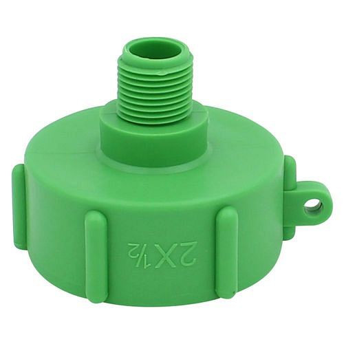 DENIOS IBC-adapter, met 1/2 fijne schroefdraad AG, voor aansluiting S60x6, verpakking van 5, 311460