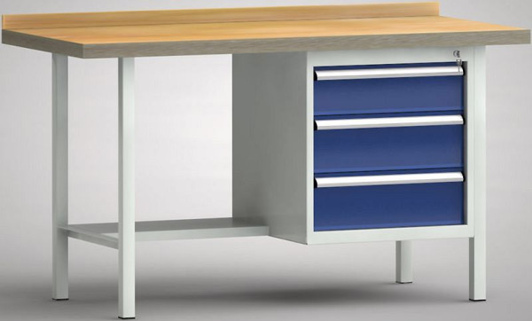 KLW standaard werkbank - 1500 x 700 x 840 mm L x D x H, WS122N-1500M40-E1631