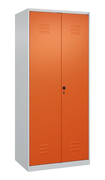 C+P Mehrzweckschrank Classic PLUS, Wäsche-Spind, 2 Abteile, 1850x800x500mm, 7035/2004, Drehriegel, Türen zueinanderschlagend, 080002-22B S10000