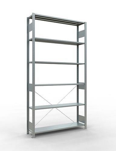 Schulte legbord, basisveld, 6 opbergniveaus, kruisschoor, vakbelasting 150 kg, 1360 x 336 x 2500 mm, 278709