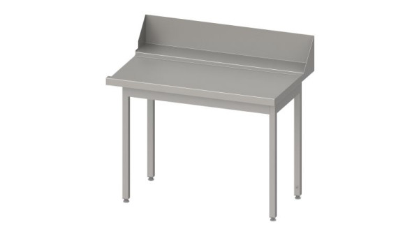 Stalgast afvoertafel, korfgeleider met afschot, zonder onderblad, 1400x750x880mm, montagezijde rechts, opstand: 200mm, gelast, VAL14713RA