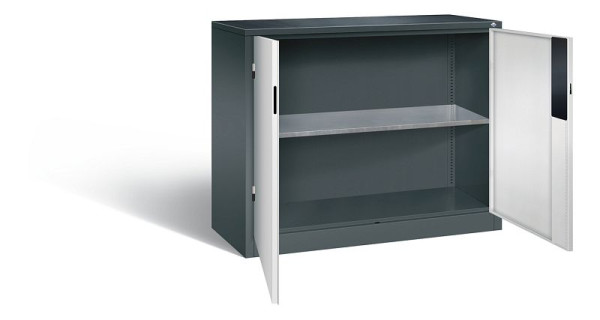 C+P gereedschapskast Acurado, H1000xB1200xD500mm, kleur: antracietgrijs/lichtgrijs, verzonken handgreep, 8831-052 S10370