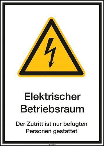 DENIOS combinatiebord "Elektrische operatiekamer", ISO 7010, aluminium, 265 x 370 mm, 5 stuks, 266765
