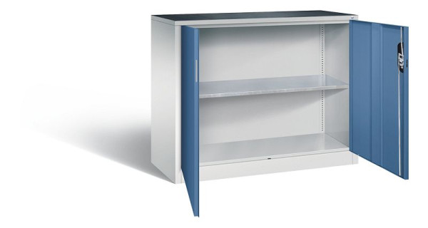 C+P gereedschapskast Acurado, H1000xB1200xD500mm, kleur: lichtgrijs / verre blauw, verzonken handgreep, 8831-000 S10306
