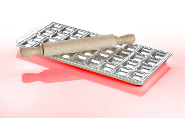 Imperia raviolivorm voor 36 "Ravioli Classici", met deegroller, roestvrij staal, 29 005