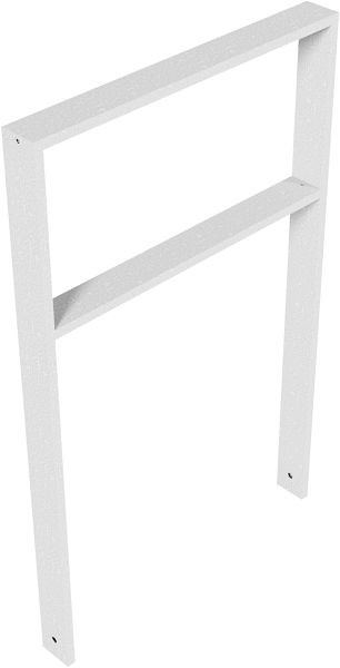 Schake armleuning van rechthoekige staalbuis, 80 x 20 mm, met dwarsbalk, totale breedte: 750 mm, thermisch verzinkt, 459_075