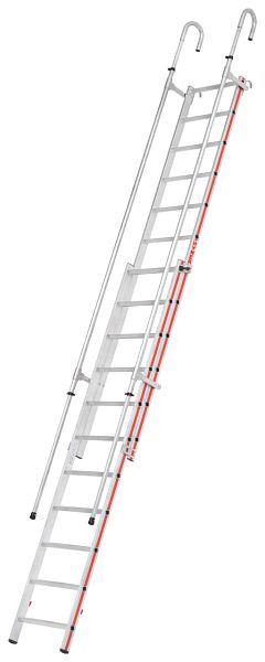 HYMER hangende uitschuifladder, 11+12 sporten, lengte ingeschoven 3,22 m / uitgeschoven 4,97 m, 609205