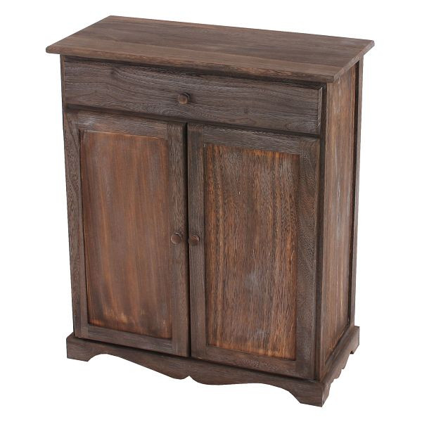 Mendler ladekast, 78x66x33cm, shabby look, vintage, bruin, 30356