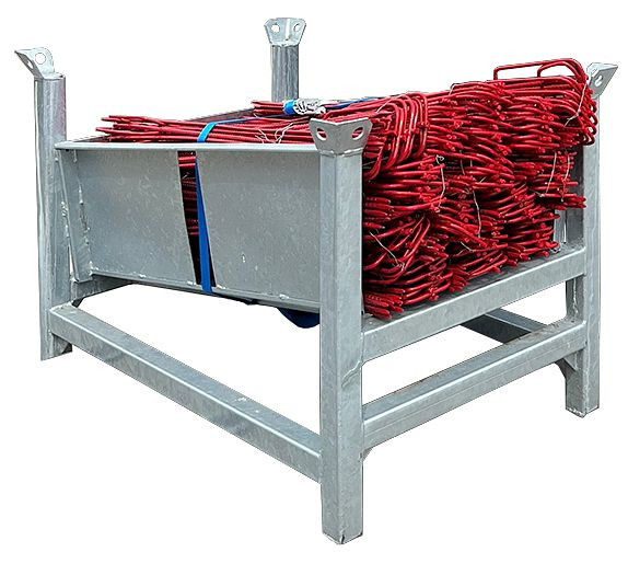 Schake afzetlijnhouder SET bestaande uit: 1x opslag- en transportpallet, 250x afzetlijnhouders Ø 12 mm, 315522-SET2