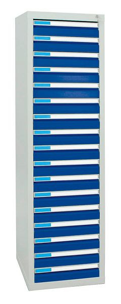 stumpf ladekast serie ESTA, RAL 7035/5010, 17 laden (17x100 mm), 7605174