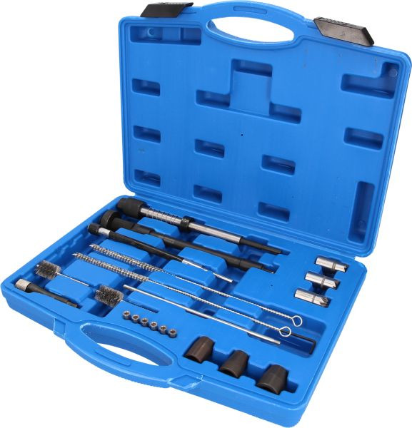 Brilliant Tools Injectorzitting en asreinigingsset, 21-delig, BT551300