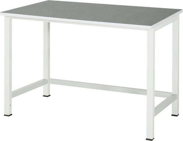 RAU werktafel serie 900, gemarmerd universeel/linoleum bekleding, 1250x825x800 mm, 03-900-1-L25-12.12