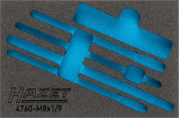 Hazet 2-componenten zachtschuiminleg, voor 4760-M 8 x 1/9, afmetingen/lengte: 172 mm x 114 mm Organisatiesysteem maat: 1/9 (172 x 114 mm), 163-321L