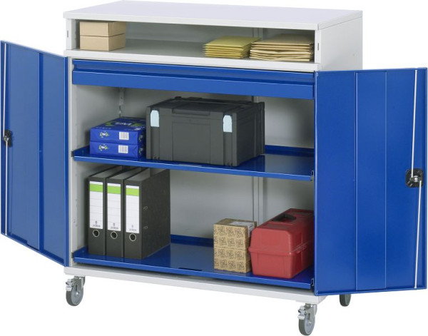 RAU zijkast sta bureau - model 31, B1100 x D520 x H1185 mm, incl. set wielen, 07-1100-M31F.11