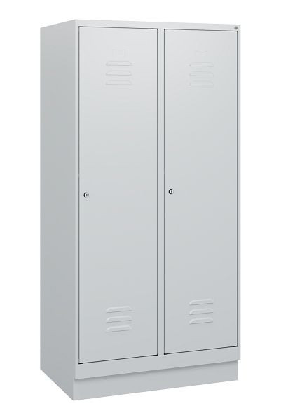 C+P luierkluis Classic PLUS, onderbouw, 2 vakken, 1630x800x500mm, 7035/7035, cilindersloten, 0800205-22 S10024