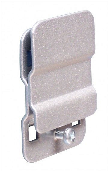 ADB houder voor opbergdoos, geschikt voor europerforatie (10x10mm / 38x38mm), kleur: zwart, RAL 9006, 23168