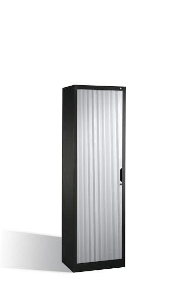 C+P rolluikkast Omnispace, H1980xB600xD420mm, kleur: zwartgrijs/lichtgrijs, verzonken greep, 5 niveaus, 3200-00R S10044