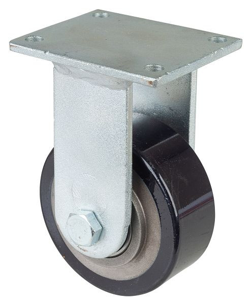 BS Rollen Zwaarlastwiel, bokwiel, wielbreedte 40 mm, wiel-Ø 100 mm, draagvermogen 290 kg, polyurethaan gegoten 78 Shore A, gegoten, kogellager, RR110.C11.100