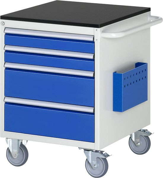 RAU montagewagen serie 7000, B580 x D650 x H795 mm, werkblad voorzien van melamineharscoating, laden: 2xH90, 2xH180 mm, 15-L3.1A-M.11