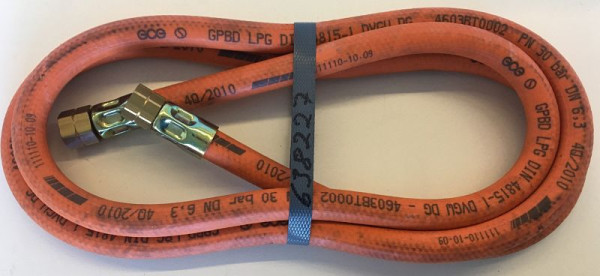 ELMAG propaanslang NBR/PVC, type 959/2 voor industriële haspel 1,5 m 10x17 mm, IG 3/8' Li draad, 9403965