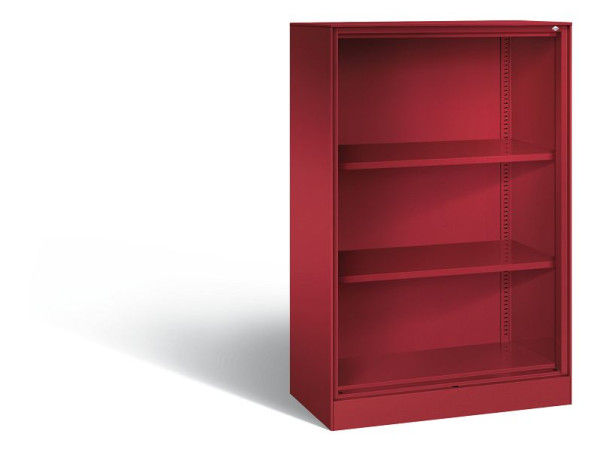 C+P bureauplank Asisto, H1310xB800xD435mm, kleur: robijnrood, 3 niveaus, 140033-000 S10057