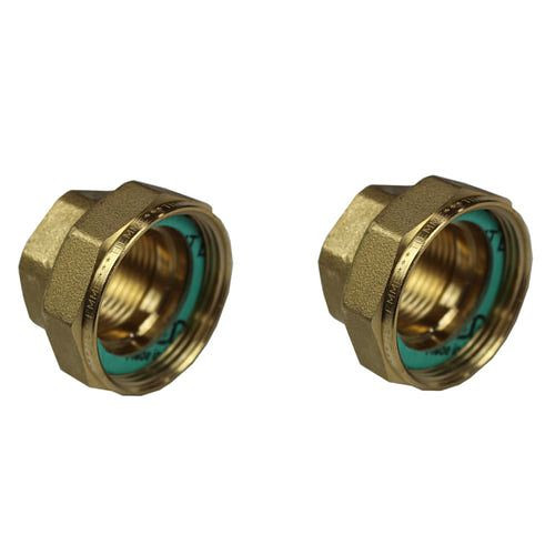 Environ-set - messing wartelmoeren 1" ID x 1 1/2" ID met Klingersil-afdichtingen pompschroefaansluitset, ENPV2X112X1IG