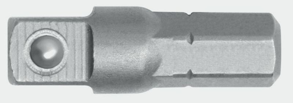 GEDORE rode aandrijfadapter 1/4 vierkant x 1/4 zeskant, lengte 25 mm, 3300149