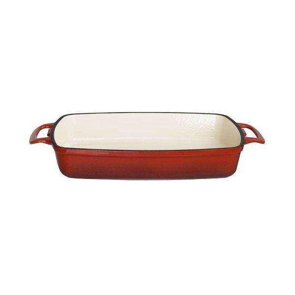 Vogue rechthoekige braadpan gietijzer rood large, GH320