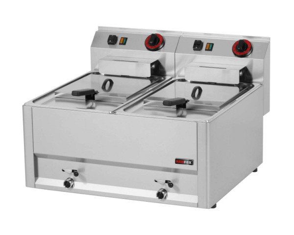 A&S Gastro elektrische frituurpan 2x8 liter 2x 6 kW, FE-60ELT
