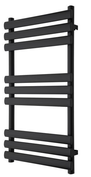TVS badkamerradiator met ovale, horizontale buizen MILO 9-500, zwart, 940 x 520 mm, MI9-500SO