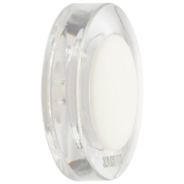WAGNER Wandtürstopper SOG WALL Durchmesser 38mm, Höhe 10mm, Kunststoff, transparent weiß, SB Puffer weiß, VE: 8 Stück, 15514211