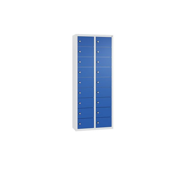 C+P Kleingefachschrank, 18 Fächer, H1130xB460xT200 mm, Grau/Enzianblau, 80700-221 S10019