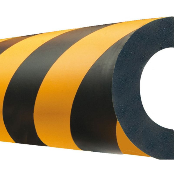 Stone HGS buisbeschermer "Safe" van PU, lengte: 1m, geel/zwart, plaat 85 zelfklevend, voor buis Ø 70-100mm, 11460