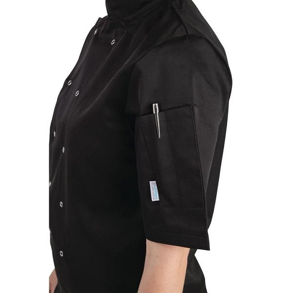 Whites Chefs Kleding Whites Vegas Koksbuis Korte Mouw Zwart 3XL, A439-3XL