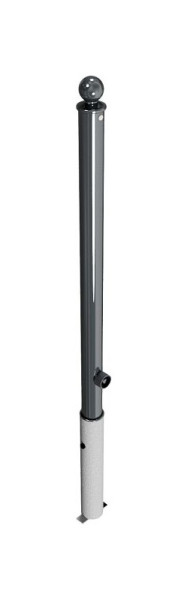 Schake slagboomstijl paal serie 465B Ø 60 mm, afneembaar, zelfvergrendelend slot, driehoekslot, 465FB
