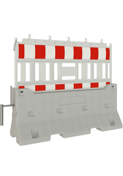 Schake betonbarrière SET 2 bestaande uit: 1x betonbarrière, 1x verbindingselement, 1x slagboom type NOX LIGHT, 3F200-SET2-5KA