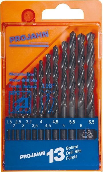 Projahn kunststof cassette HSS 13 stuks 1,5-6,5 / 0,5 + 3,2 +4,8, 67000