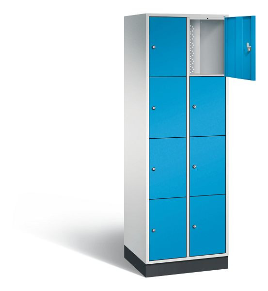 C+P lockerkast Intro, H1950xB620xD490mm, kleur: lichtgrijs / lichtblauw, 8470-201 S10055