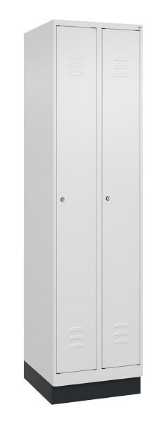 C+P luierkluis Classic PLUS, onderbouw, 2 vakken, 1950x500x500mm, 9016/9016, cilindersloten, 080020-29 S10029