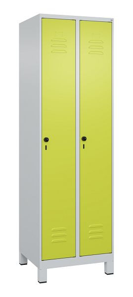 C+P luierkastje Classic PLUS met middenwand, voeten, 2 vakken, 1950x600x500mm, 7035/0024, veiligheidsdraaigrendel, 080010-20F S10010